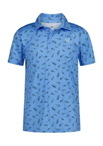 Boys 4-7 Printed UPF Polo Shirt