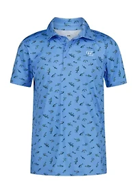Boys 4-7 Printed UPF Polo Shirt