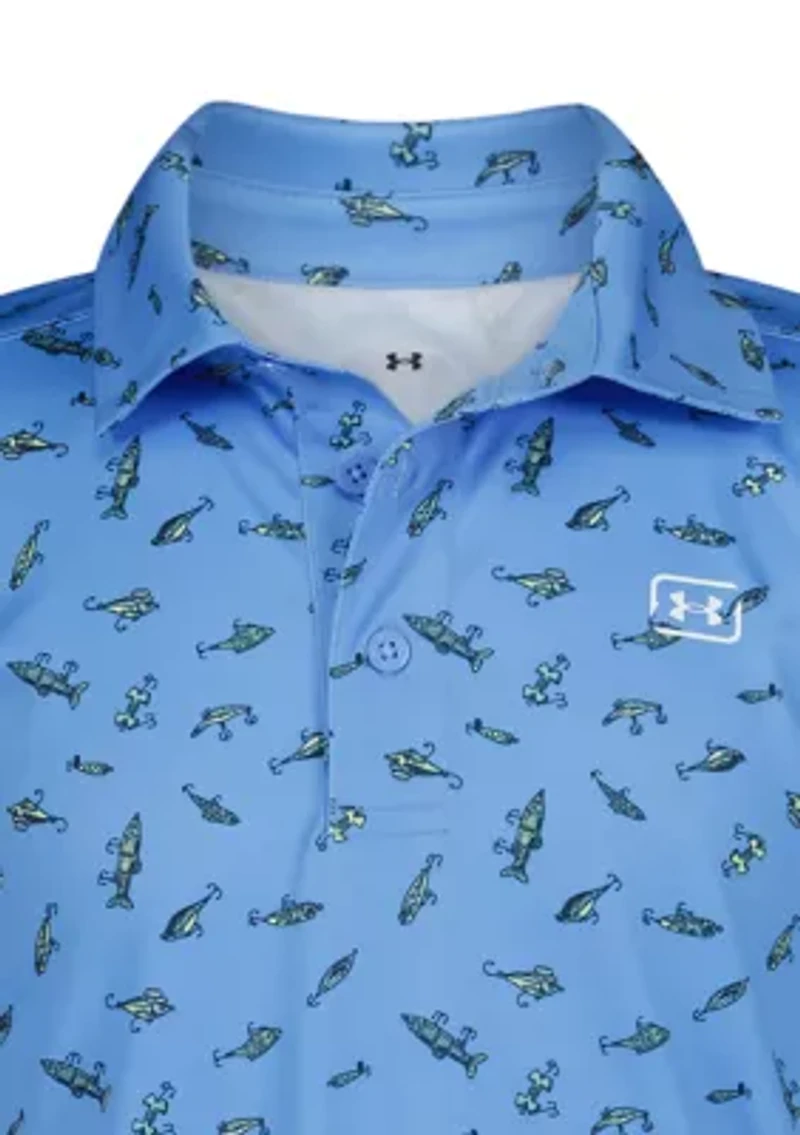 Boys 4-7 Printed UPF Polo Shirt