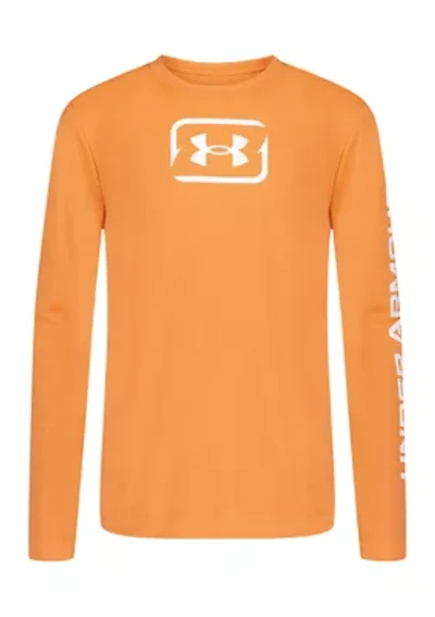 Boys 8-20 Solid UPF 50+ Long Sleeve Logo Graphic Shirt