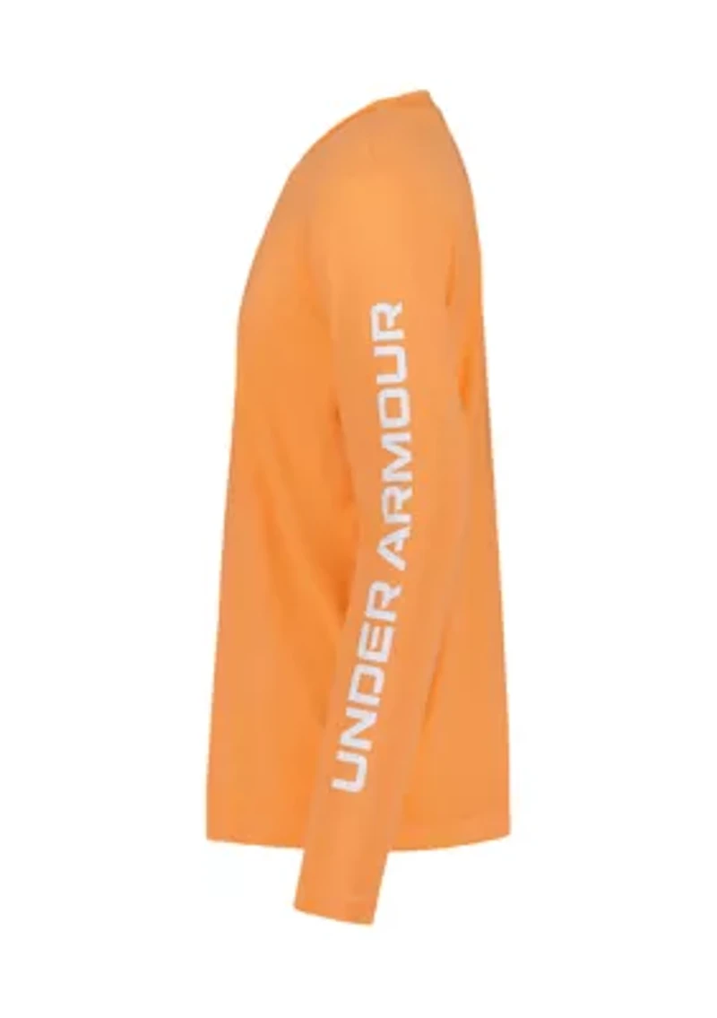 Boys 8-20 Solid UPF 50+ Long Sleeve Logo Graphic Shirt