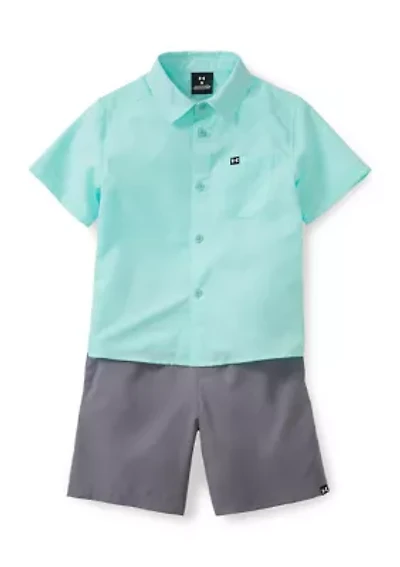 Boys 4-7 Drift Tide Fish Shirt and Shorts Set