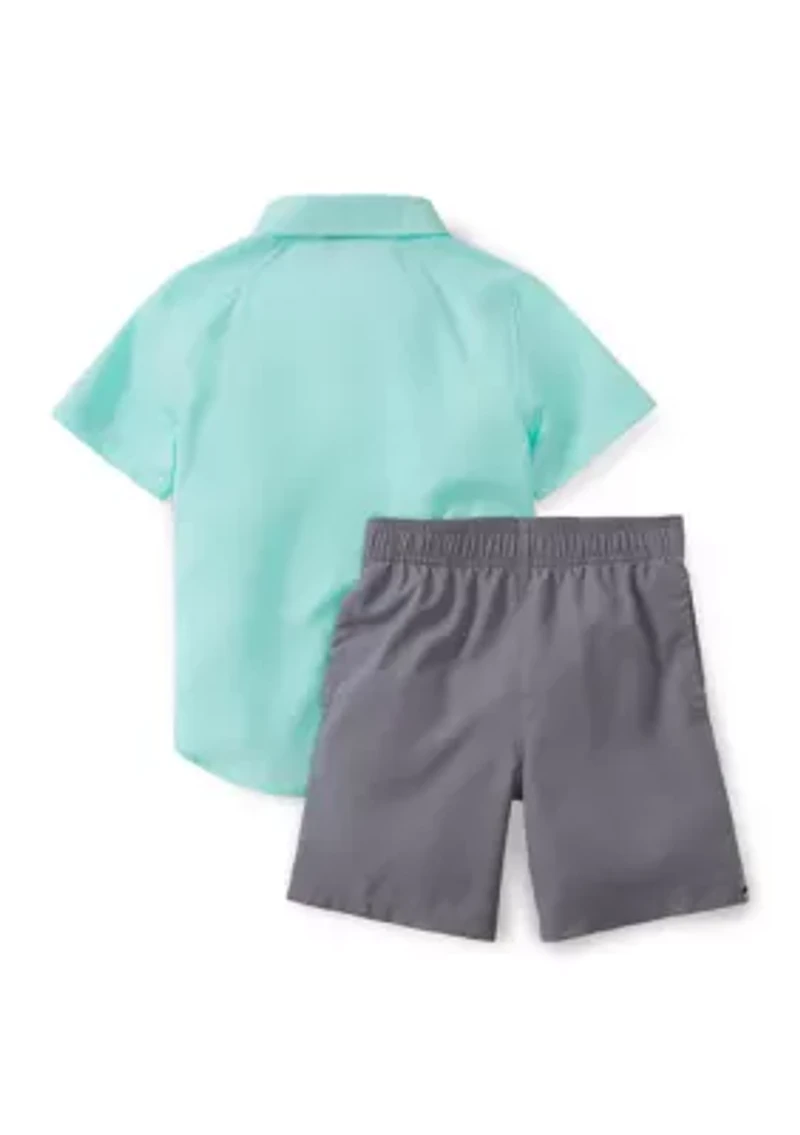 Boys 4-7 Drift Tide Fish Shirt and Shorts Set