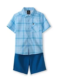 Boys 8-20 Printed Drift Tide Shirt and Shorts Set