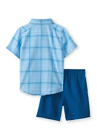 Boys 8-20 Printed Drift Tide Shirt and Shorts Set
