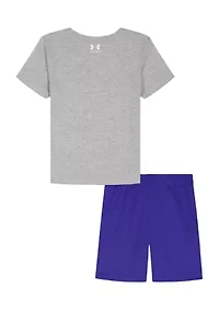 Boys 4-7 Flag Logo Graphic Shirt and Shorts Set