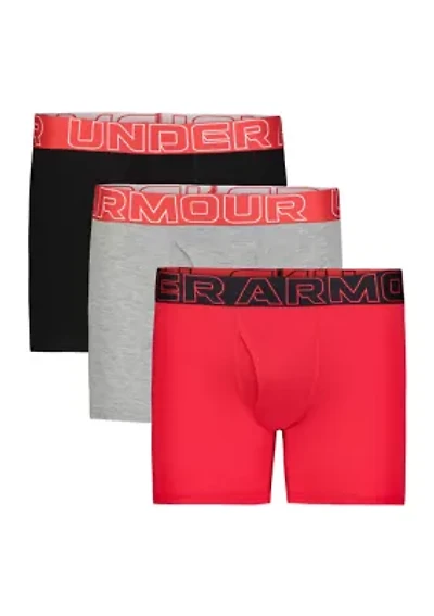 Boys Solid Cotton Boxer Briefs