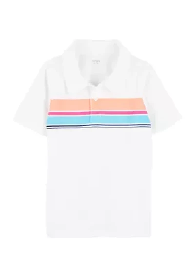 Boys 4-7 Chest Stripe Polo Shirt