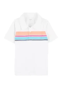 Boys 4-7 Chest Stripe Polo Shirt