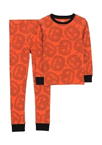 Boys 4-7 Pumpkin 2 Piece Pajama Set