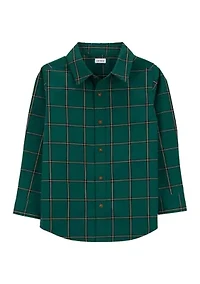 Boys 4-7 Woven Plaid Shirt