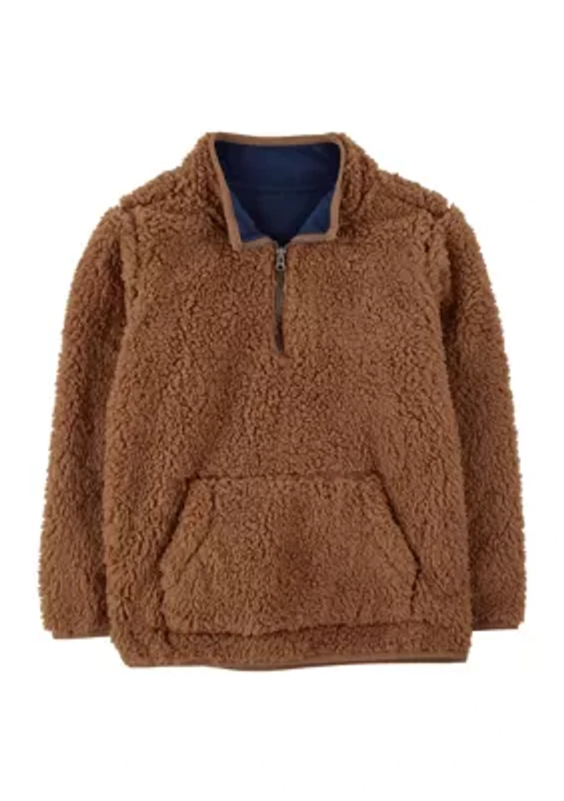 Boys 4-7 1/4 Zip Marbled Sweater