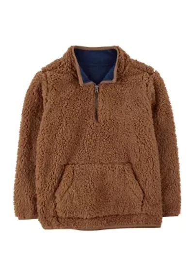 Boys 4-7 1/4 Zip Marbled Sweater