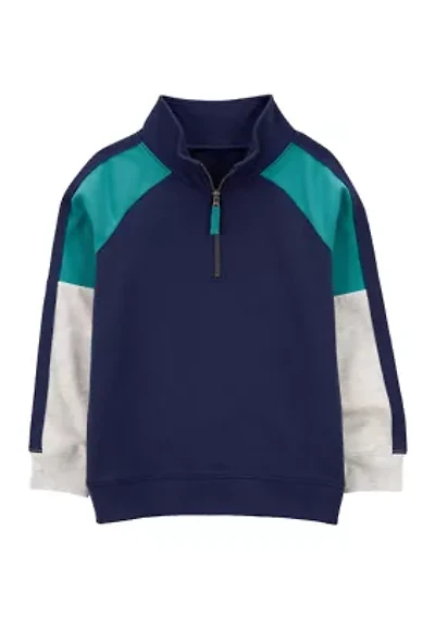 Boys 4-7 Color Blocked Zip Pullover
