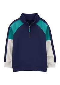 Boys 4-7 Color Blocked Zip Pullover
