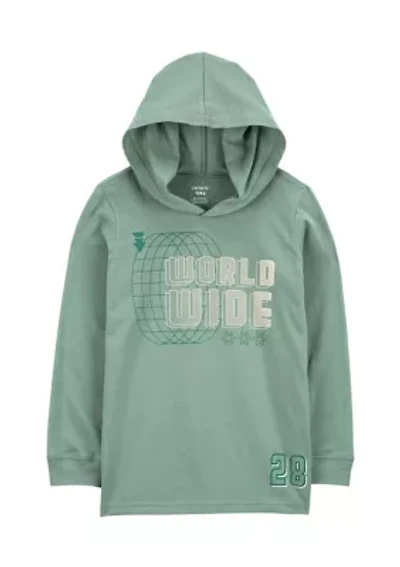 Boys 8-20 Worldwide Graphic Hooded T-Shirt