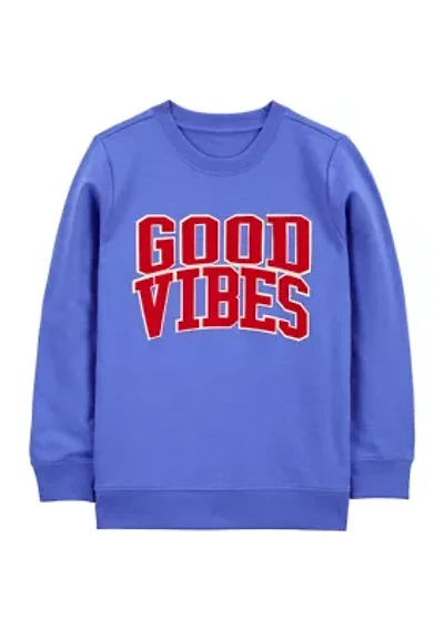 Boys 4-7 Good Vibes Graphic Pullover