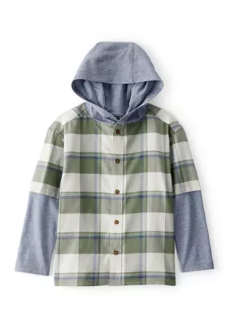 Boys 4-7 Button Down Hoodie