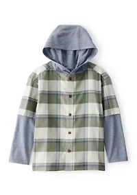 Boys 4-7 Button Down Hoodie