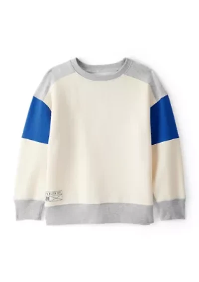 Boys 4-7 Color Block Pullover Sweatshirt