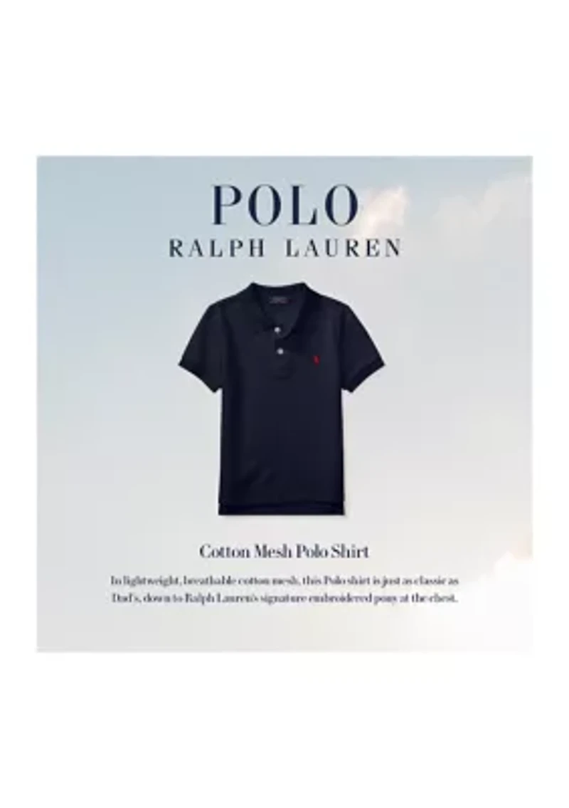 Boys 8-20 Cotton Mesh Polo Shirt
