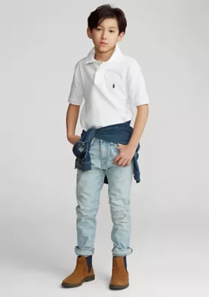 Boys 8-20 Cotton Mesh Polo Shirt