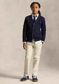 Boys 8-20 Straight Fit Stretch Twill Pants