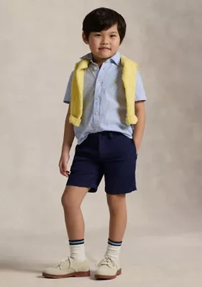 Boys - Striped Seersucker Short-Sleeve Shirt