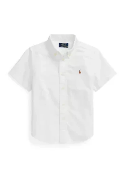 Boys 2-7 Cotton Oxford Short-Sleeve Shirt