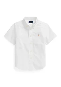 Boys 2-7 Cotton Oxford Short-Sleeve Shirt