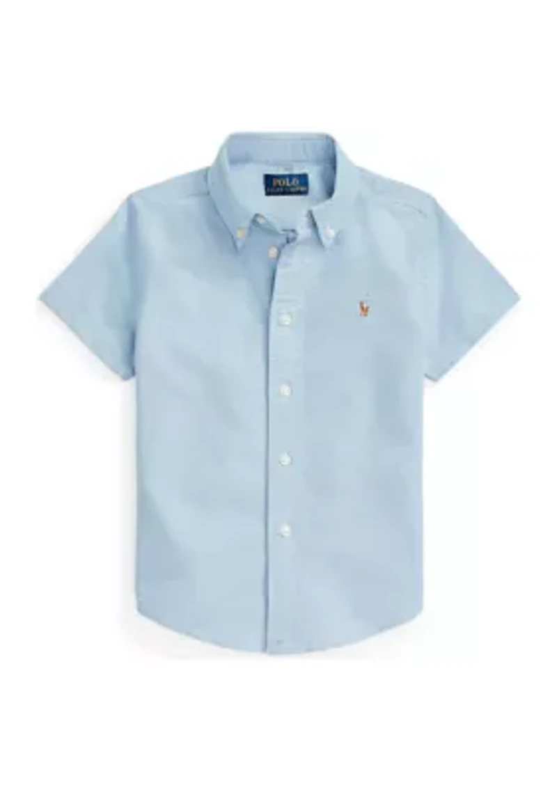 Boys 2-7 Cotton Oxford Short-Sleeve Shirt