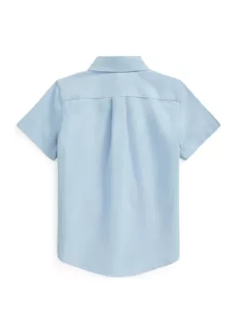 Boys 2-7 Cotton Oxford Short-Sleeve Shirt