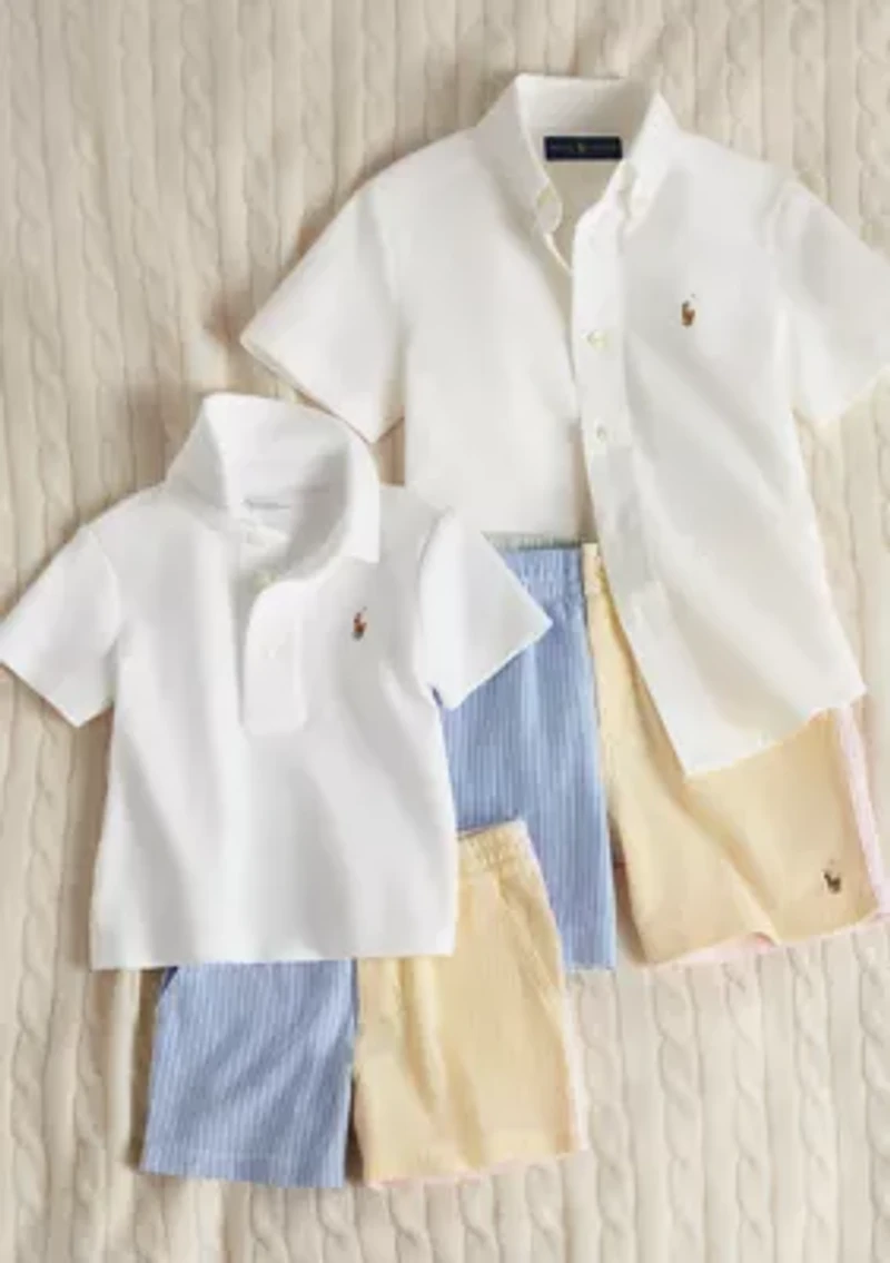 Boys 2-7 Cotton Oxford Short-Sleeve Shirt