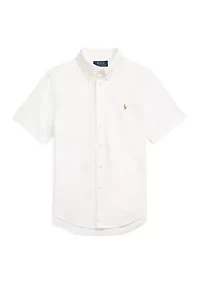 Boys 8-20 Cotton Oxford Short Sleeve Shirt