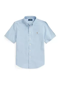 Boys 8-20 Cotton Oxford Short Sleeve Shirt