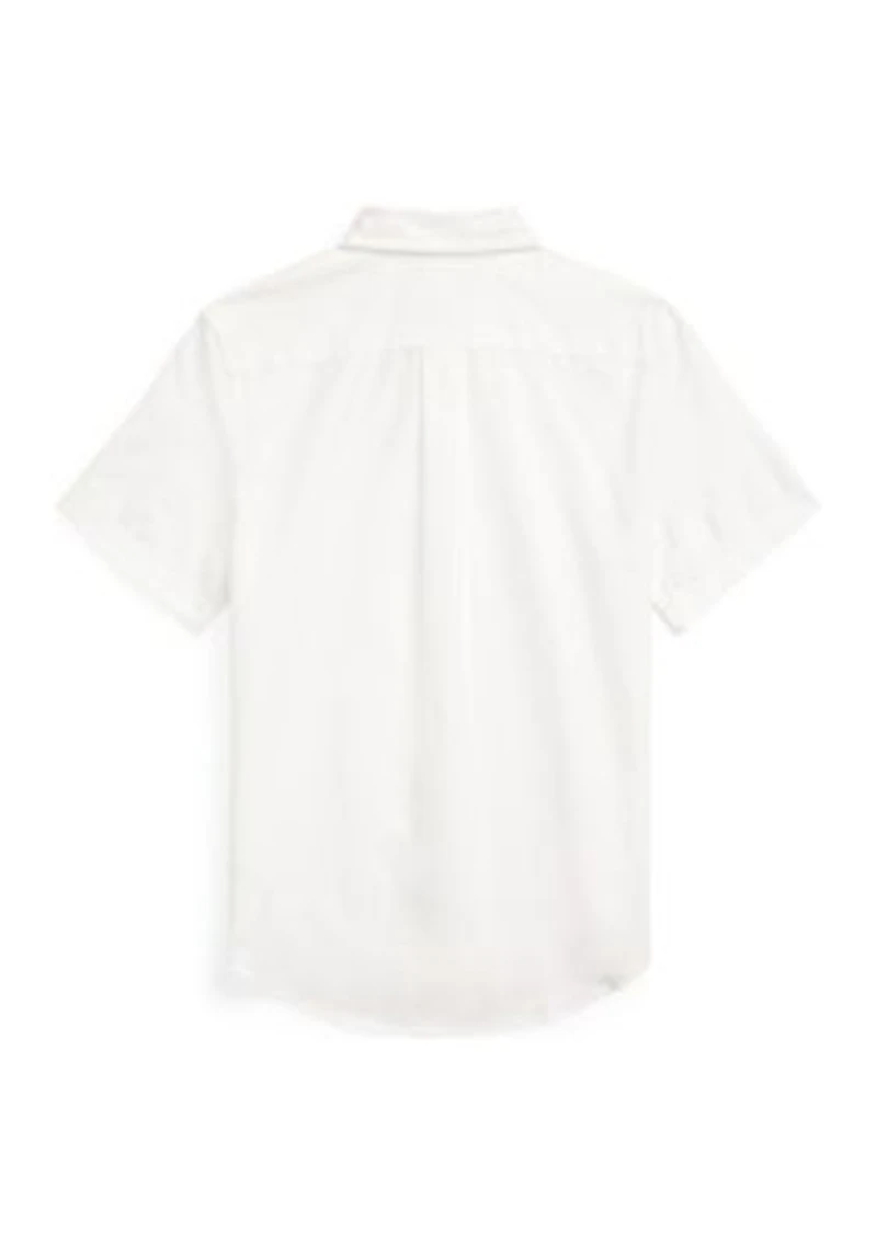 Boys 8-20 Cotton Oxford Short Sleeve Shirt