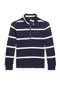 Boys 2-7 Striped Cotton Interlock Pullover Sweatshirt