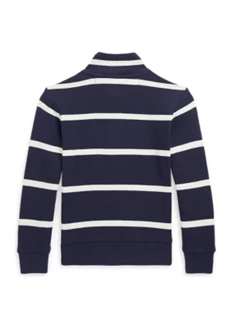 Boys 2-7 Striped Cotton Interlock Pullover Sweatshirt