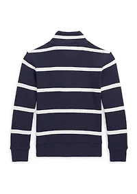 Boys 2-7 Striped Cotton Interlock Pullover Sweatshirt