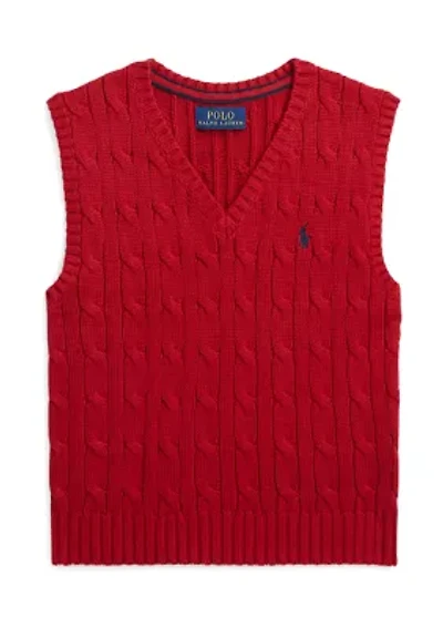 Boys 2-7 Cable-Knit Cotton Sweater Vest