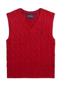 Boys 2-7 Cable-Knit Cotton Sweater Vest