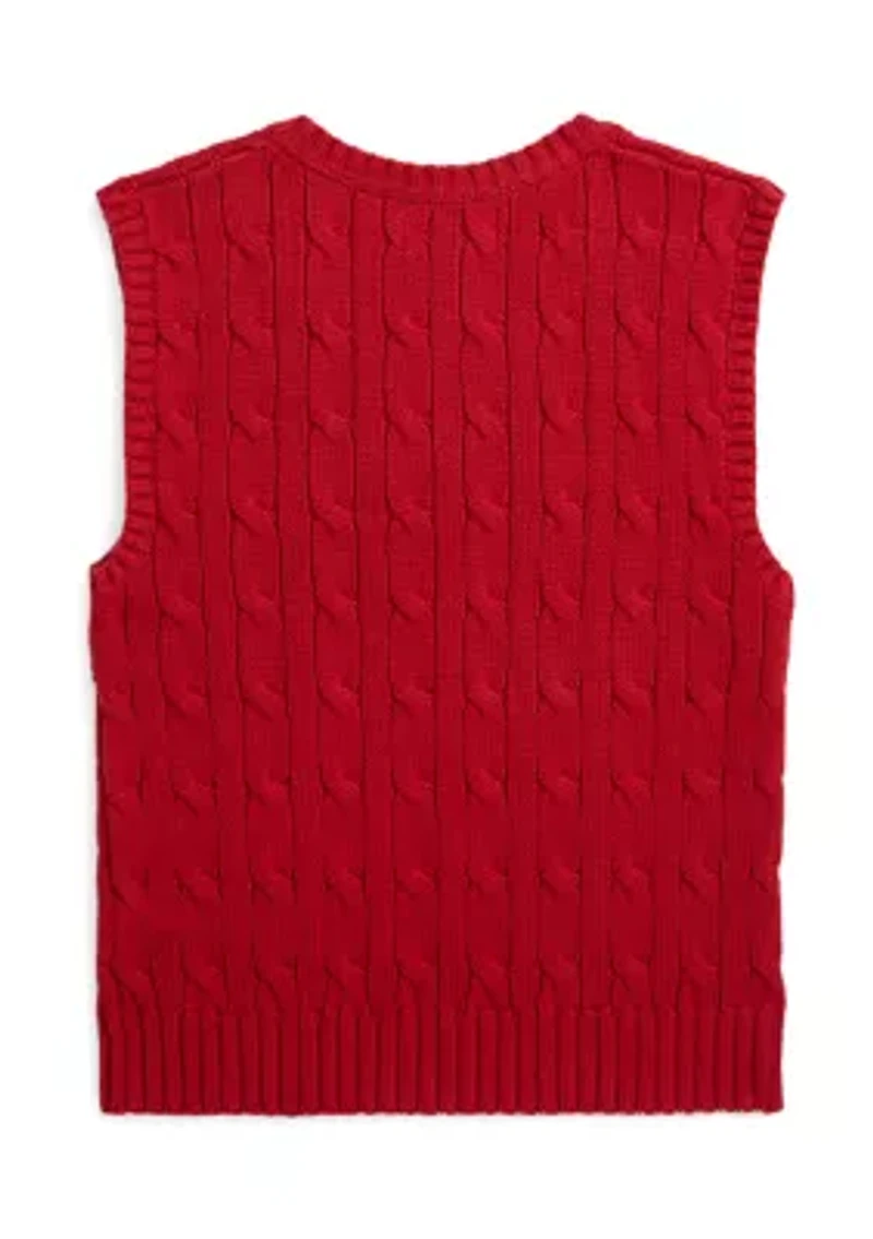Boys 2-7 Cable-Knit Cotton Sweater Vest