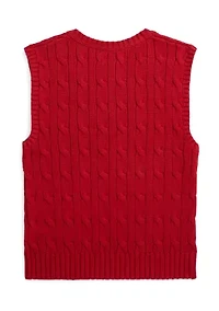 Boys 2-7 Cable-Knit Cotton Sweater Vest