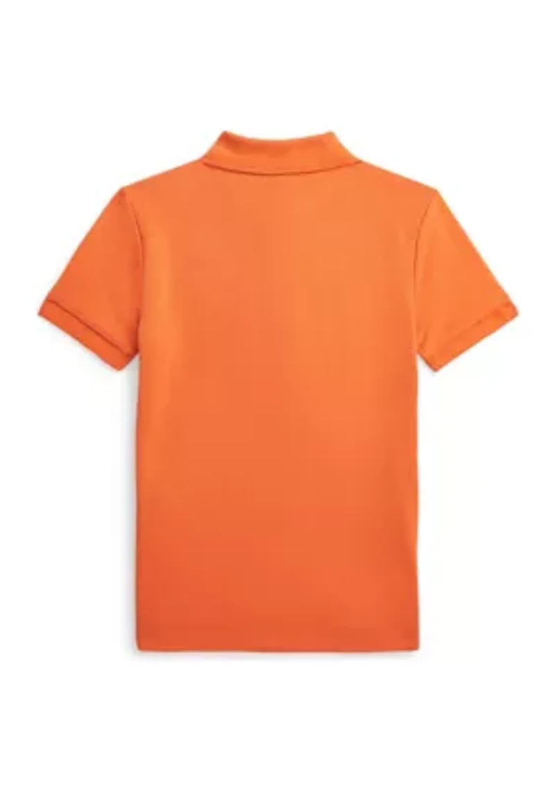 Boys 2-7 Embroidered Cotton Mesh Polo Shirt