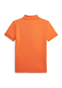 Boys 2-7 Embroidered Cotton Mesh Polo Shirt