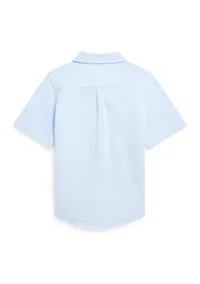 Boys 8-20 Knit Oxford Short Sleeve Shirt