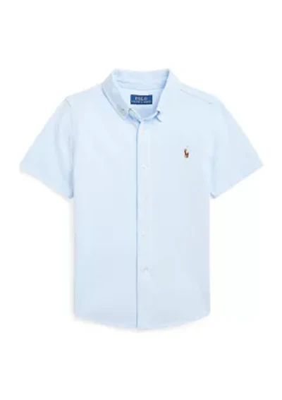 Boy 2-7 Knit Oxford Short Sleeve Shirt