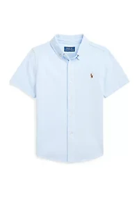 Boy 2-7 Knit Oxford Short Sleeve Shirt