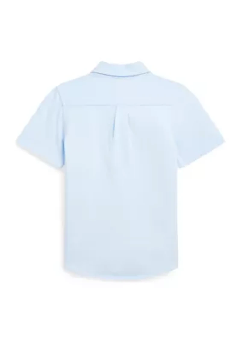 Boy 2-7 Knit Oxford Short Sleeve Shirt