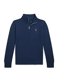 Boys 2-7 Cotton Interlock Quarter-Zip Pullover